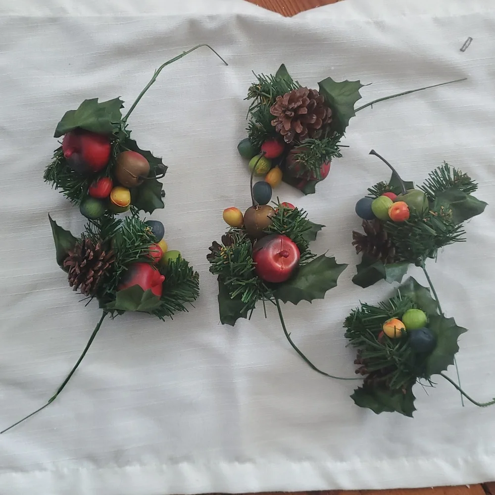 Vintage Artificial Christmas floral picks